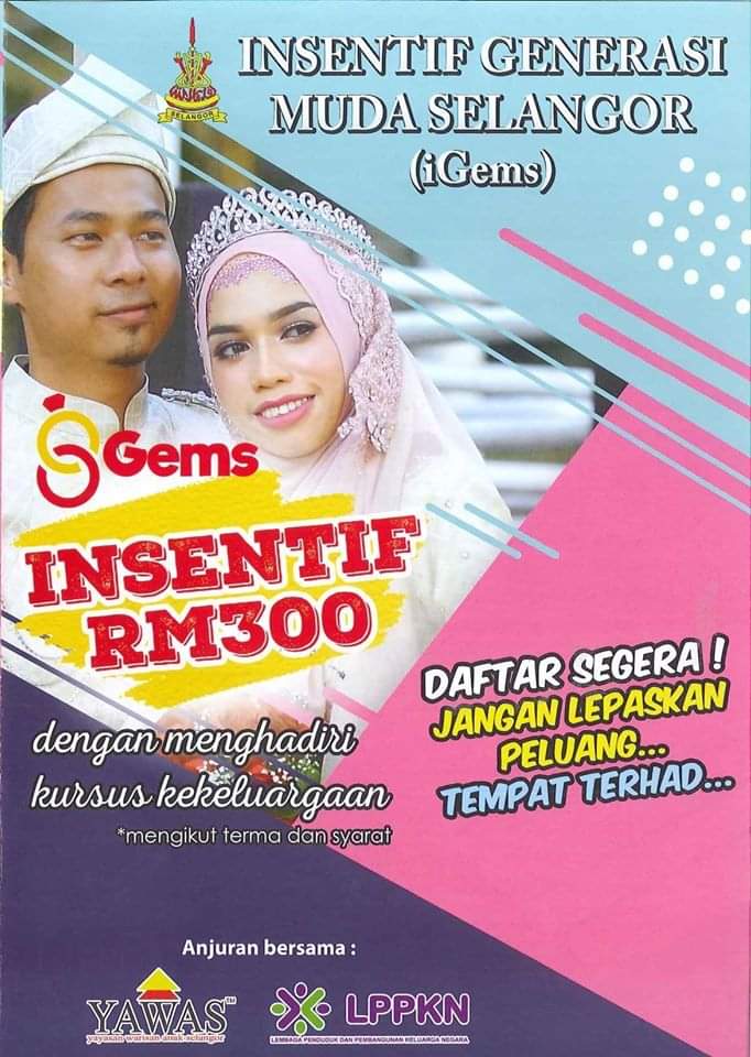 Selangor Beri Insentif RM300 Bagi Pasangan Baru Berkahwin