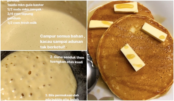 Resepi Pancake Gebu Viral Macam Di McDonald's, Memang Jadi!