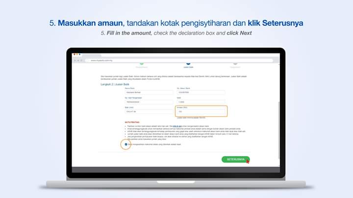 Buat Pengeluaran Online bagi ASB RM500 Sebulan 4