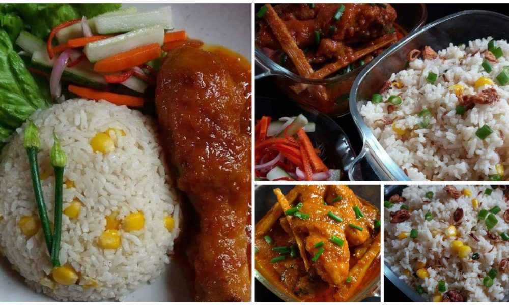 Resepi Nasi Jagung Simple Dengan Ayam Masak Merah ...