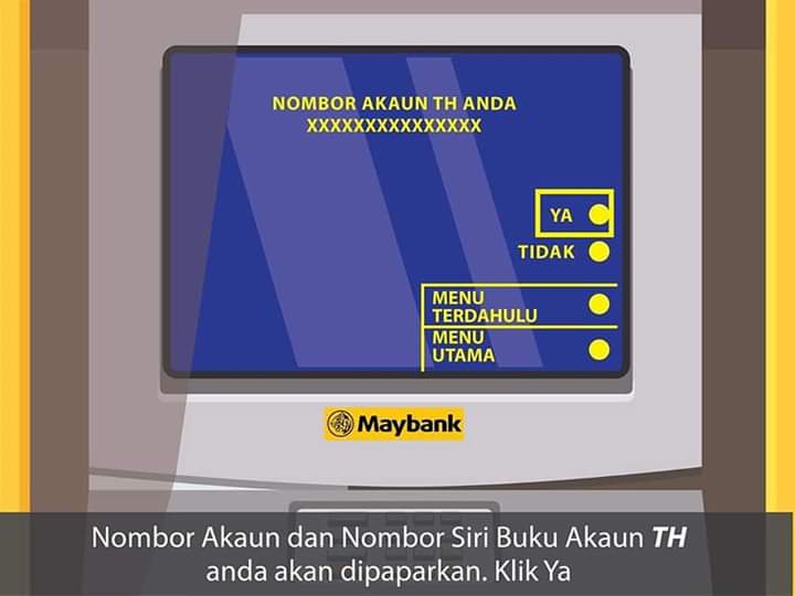 Cara Semak Baki & Keluarkan Duit Tabung Haji Di Mesin ATM ...