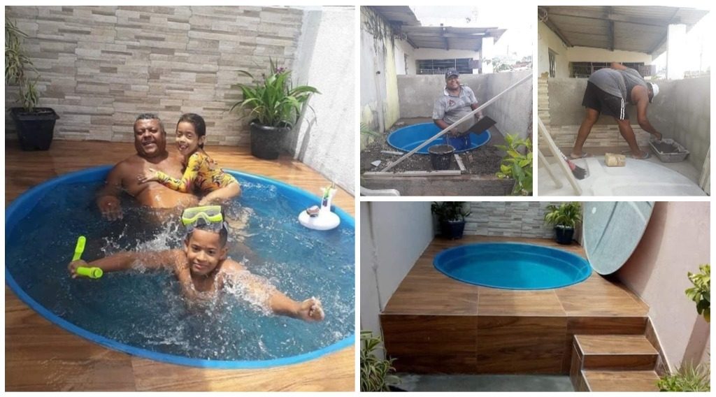 DIY Kolam Renang Mini Di Rumah Guna Tangki Air Je. Jimat & Mudah, Anak