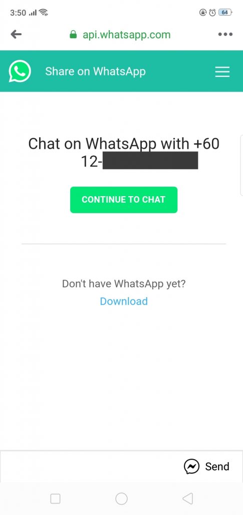 Cara buat link whatsapp sendiri