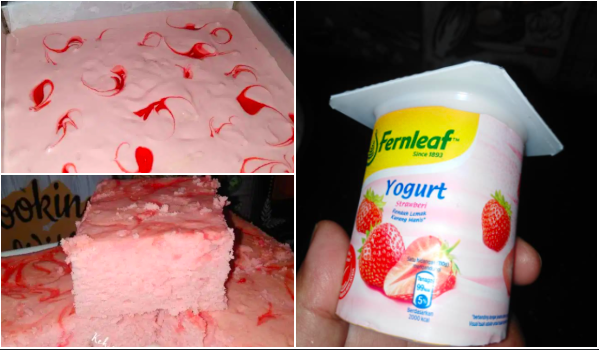 Resepi Kek Yogurt Strawberry Cheese Cantik Dipandang Rasanya Pun Sedap