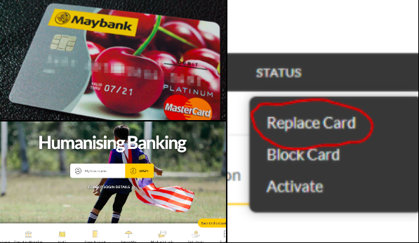 Card how maybank to replace debit