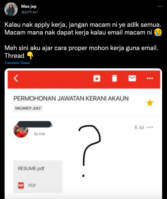 Cara 'Proper' Mohon Kerja Guna Email, Mesti Dapat!