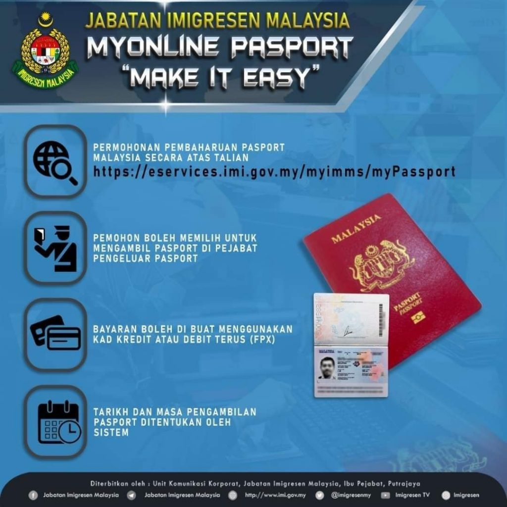 Cara renew passport