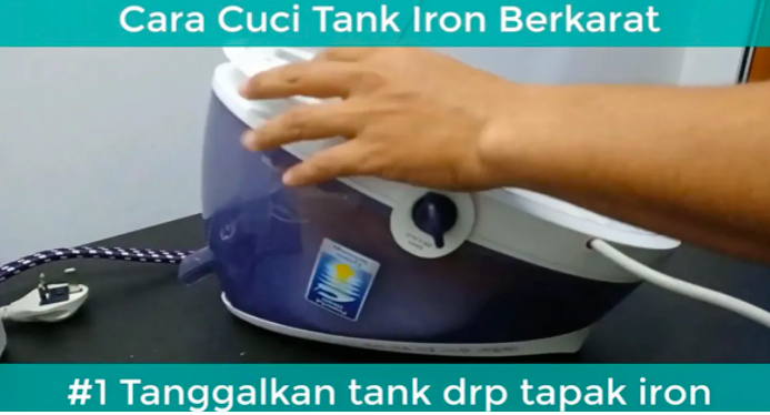 cara bersihkan iron