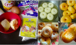 cara buat donut