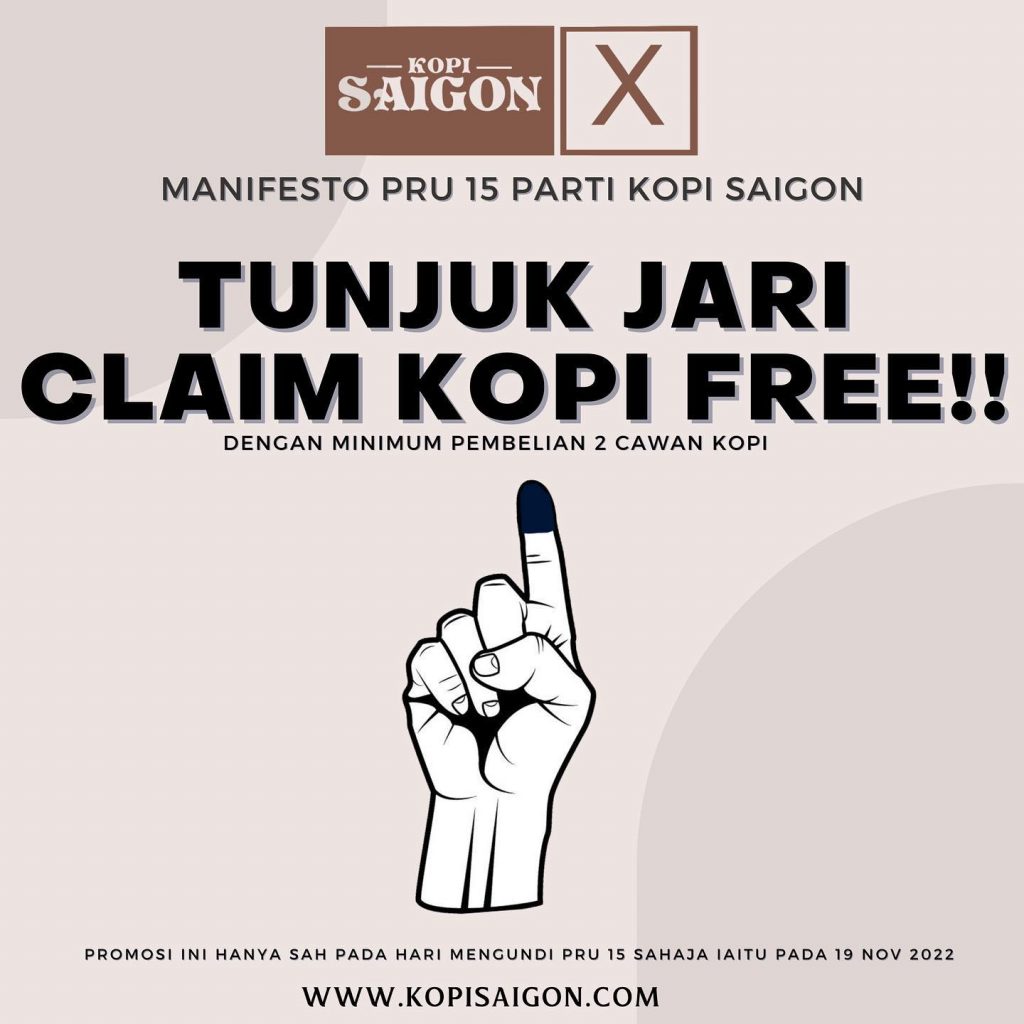 25 Senarai Promosi Makanan & Minuman Untuk Pengundi, Hanya Tunjuk Jari ...