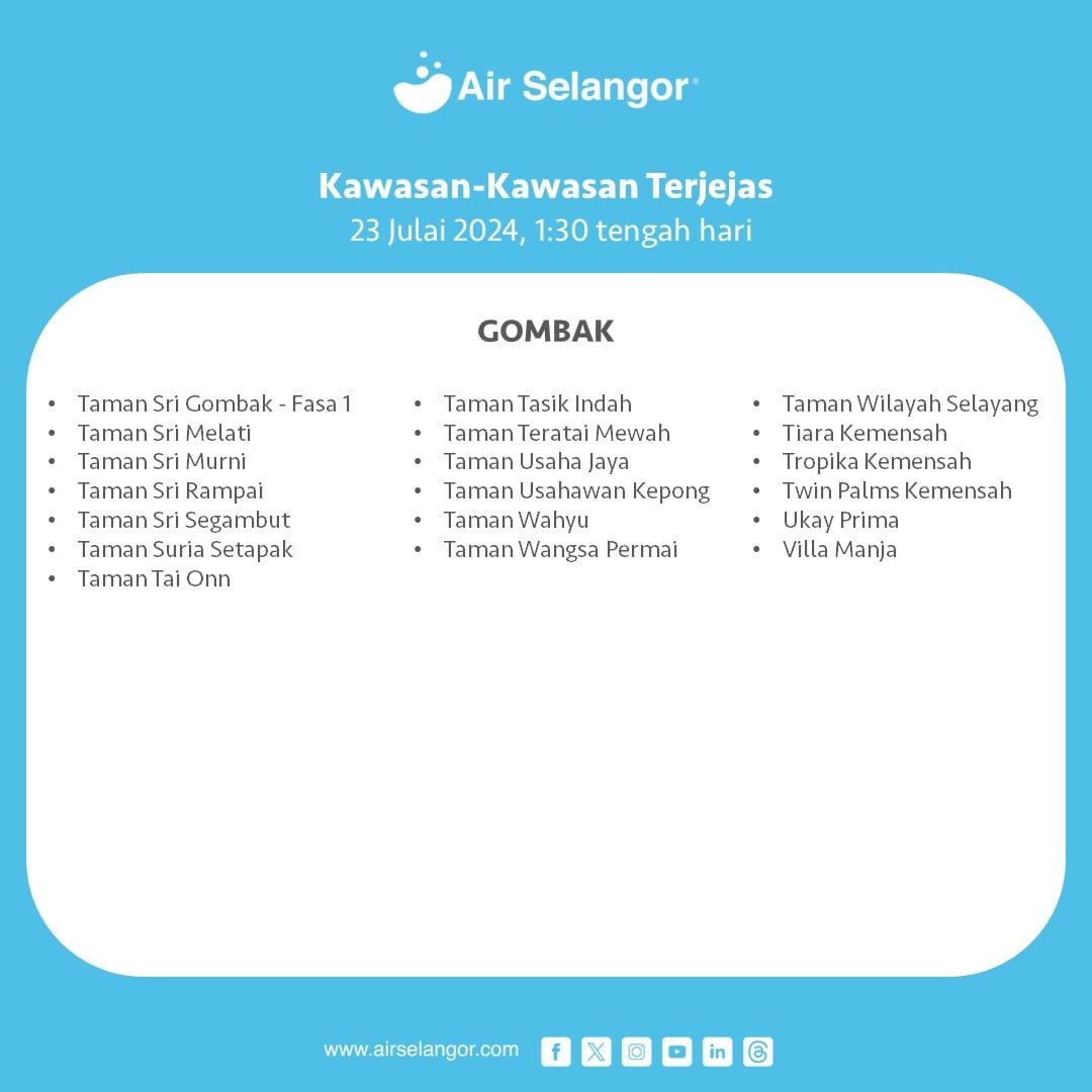 gangguan bekalan air