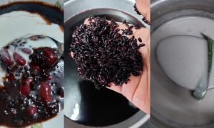 cara buat bubur pulut hitam