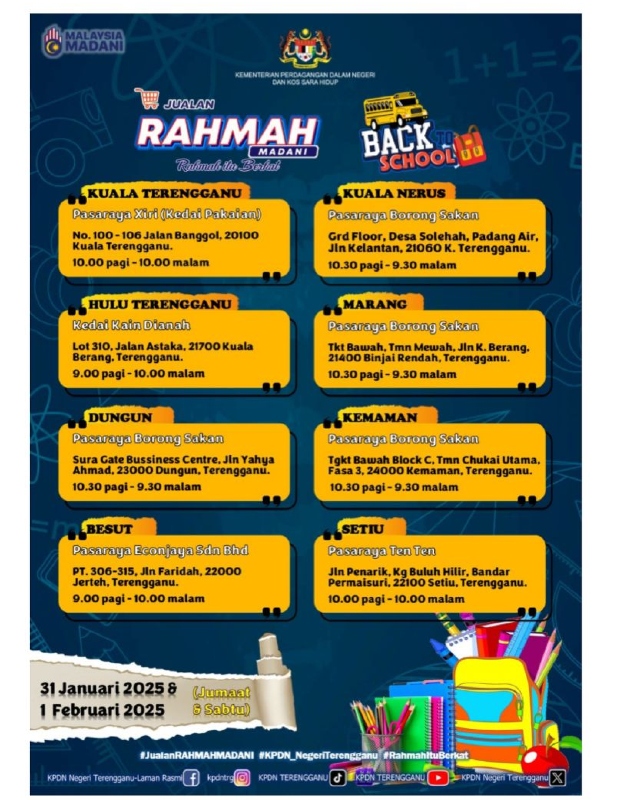 Beli Kelengkapan Sekolah Anak Di Kedai Terpilih, Diskaun 30 Peratus Bermula Februari Ini!