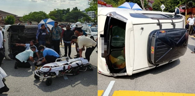 dilanggar kereta