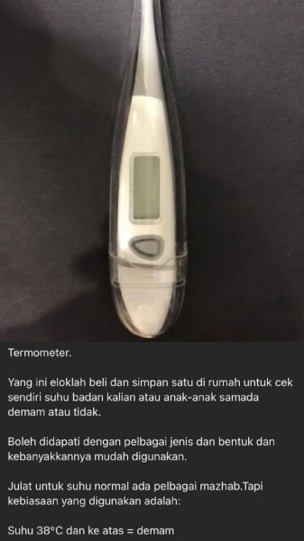 kandungan dalam peti pertolongan cemas