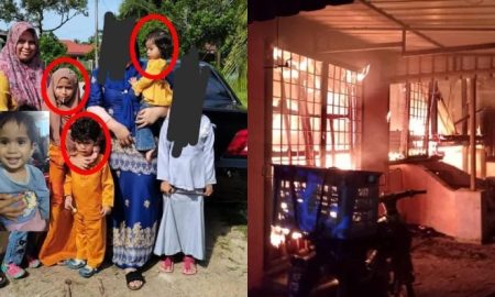 rumah terbakar