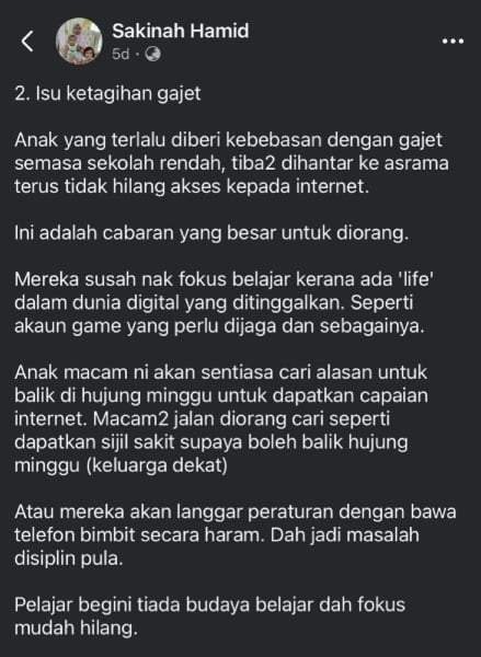 sekolah berasrama