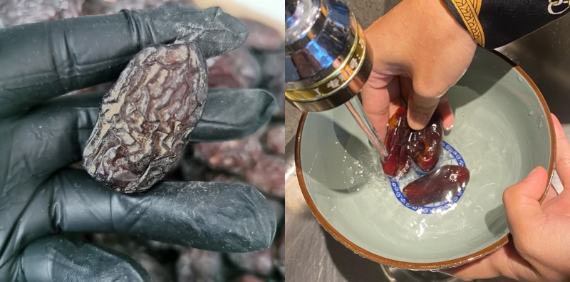cuci buah kurma