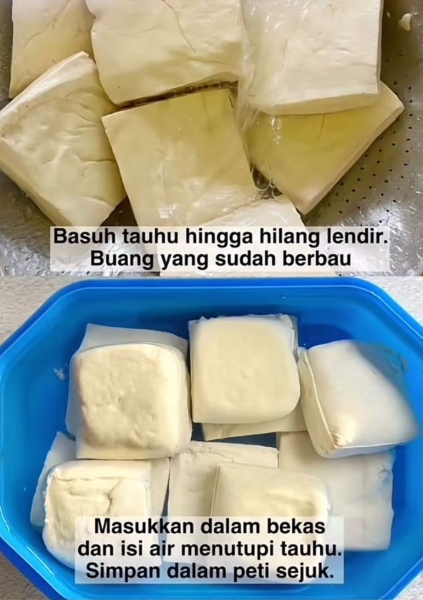cara simpan tauhu