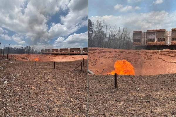 kebakaran paip gas