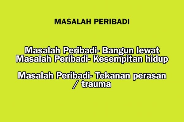 alasan tidak hadir ke sekolah