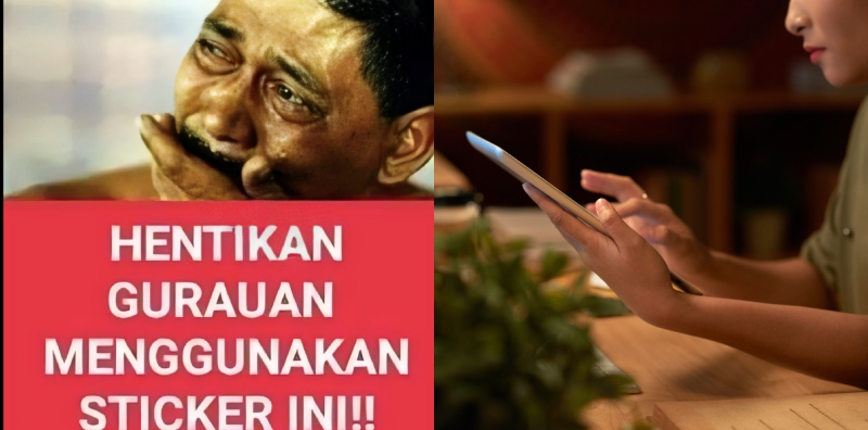 sticker whatsapp lelaki menangis