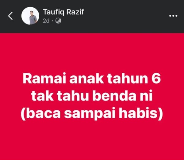 subjek darjah 6