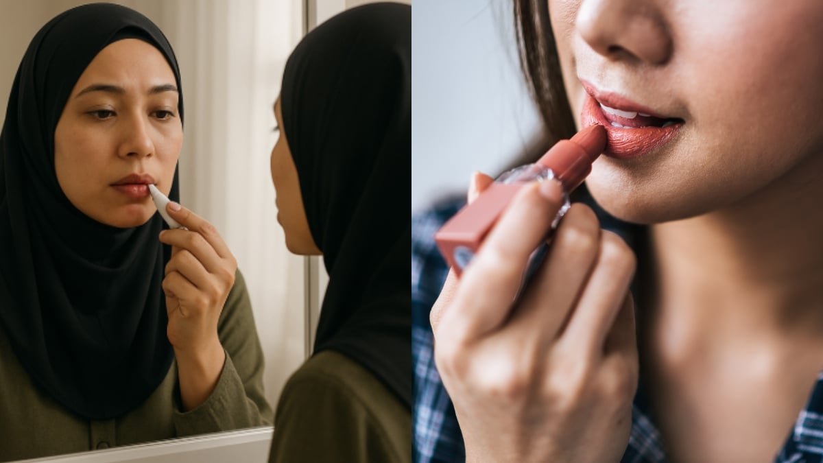 herpes di bibir