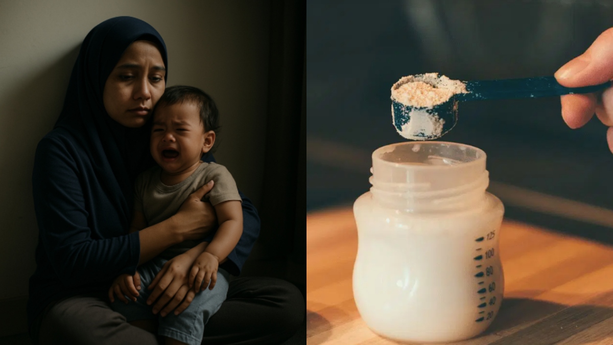 ibu penat jaga anak