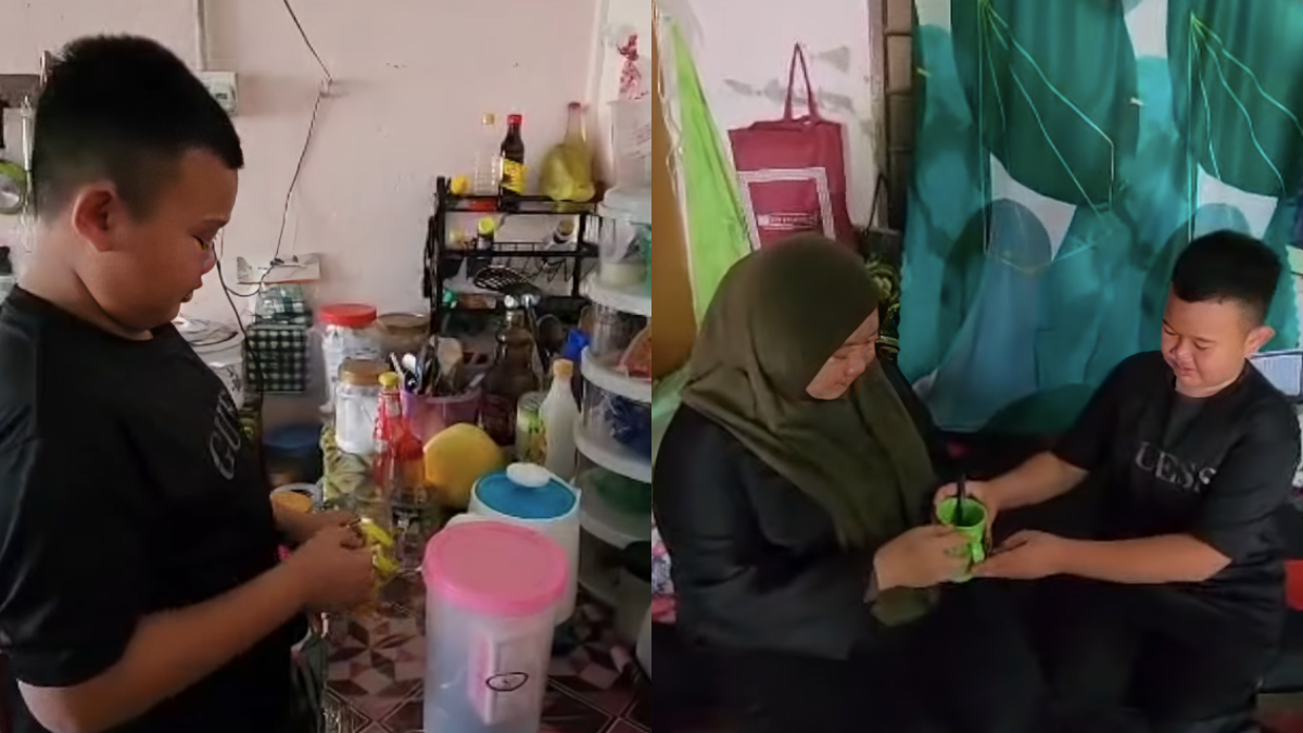 budak 12 tahun jaga ibu