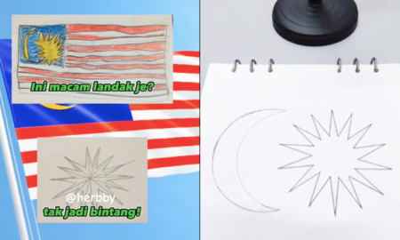 cara lukis bintang bendera