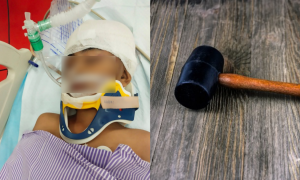 dipukul dengan tukul