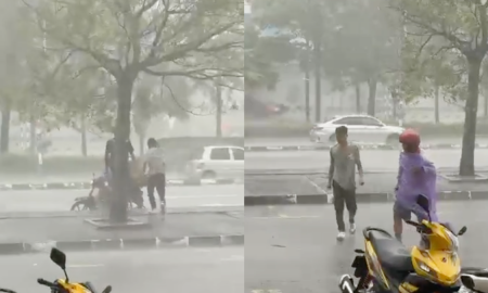 terkandas dalam hujan