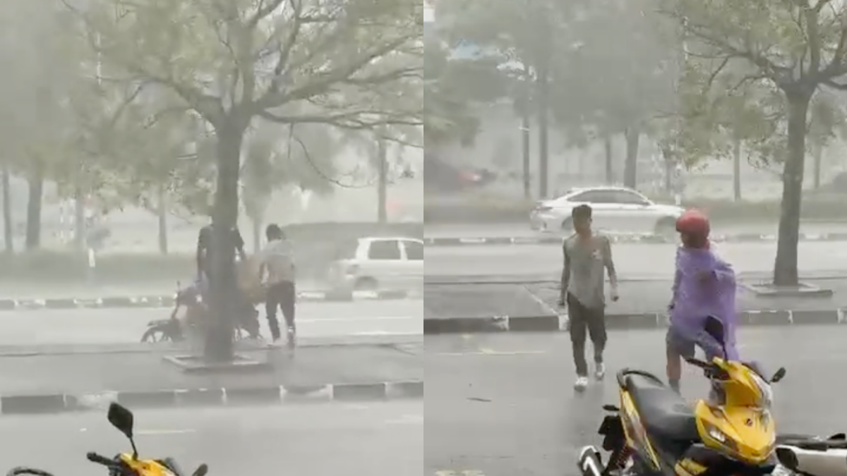 terkandas dalam hujan