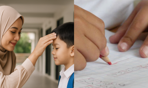 anak pergi sekolah