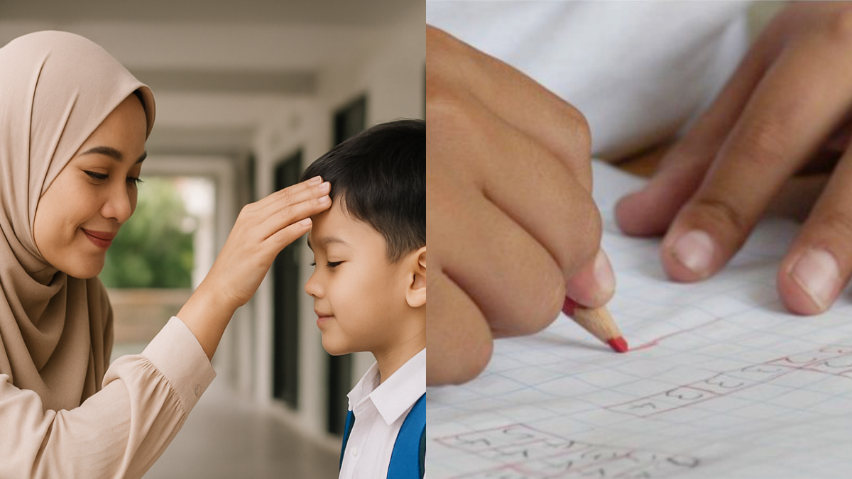 anak pergi sekolah