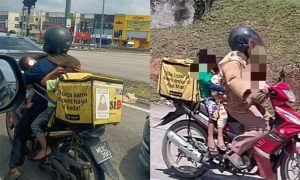 ibu muda penghantar makanan