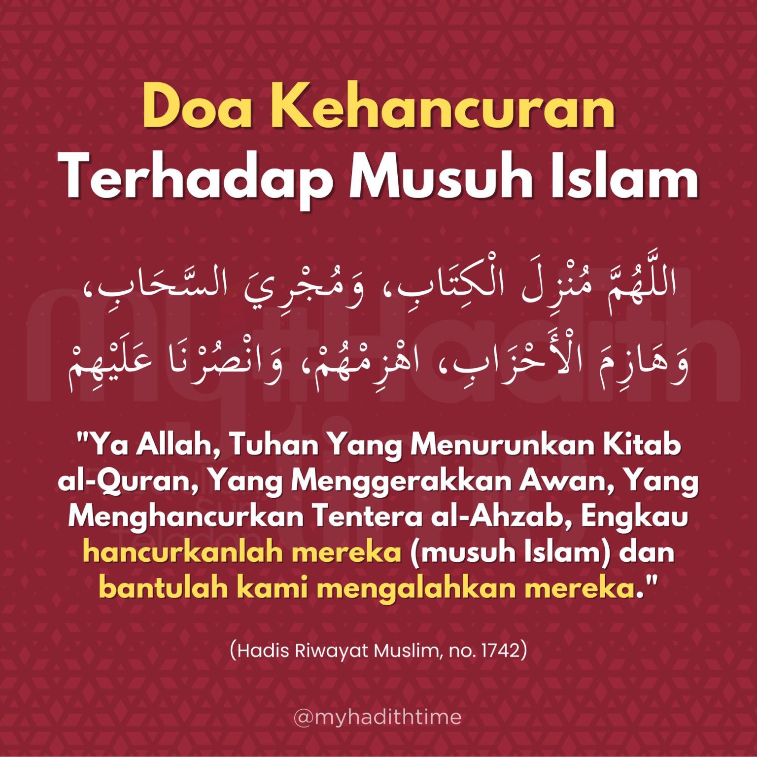Musuh Rasulullah Doa Kehancuran Musuh Islam, Amalan Rasulullah SAW