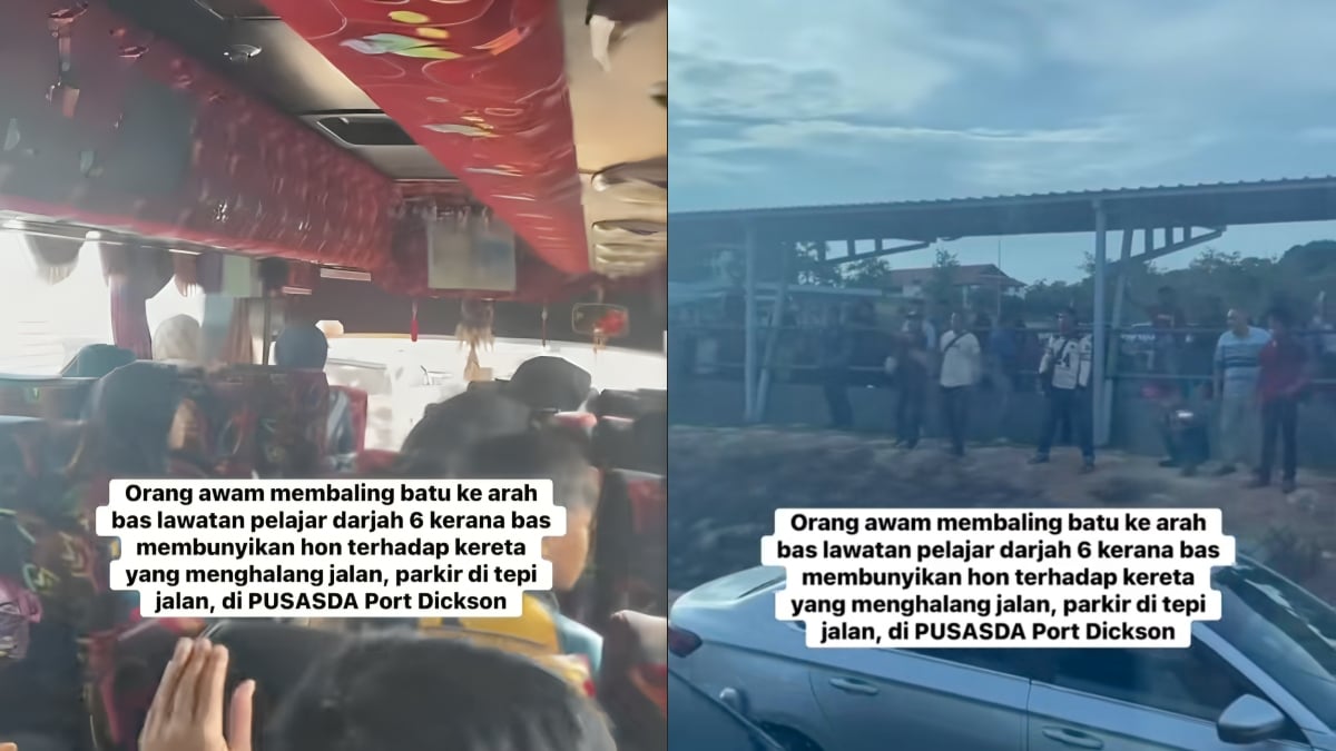bas sekolah dibaling batu