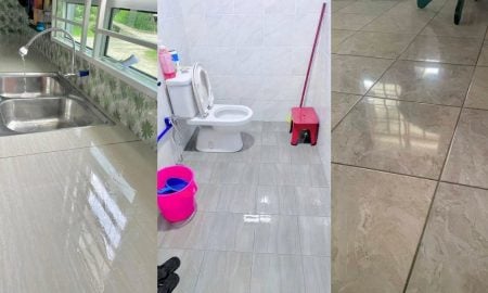 cara bersihkan tandas