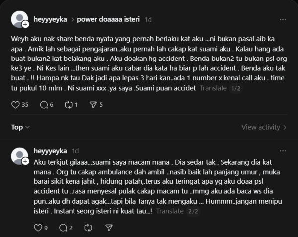 doa isteri