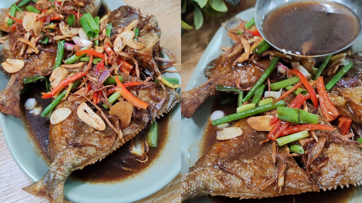 ikan bawal masak kicap