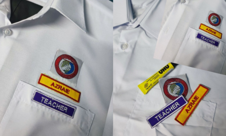 tampal lencana sekolah