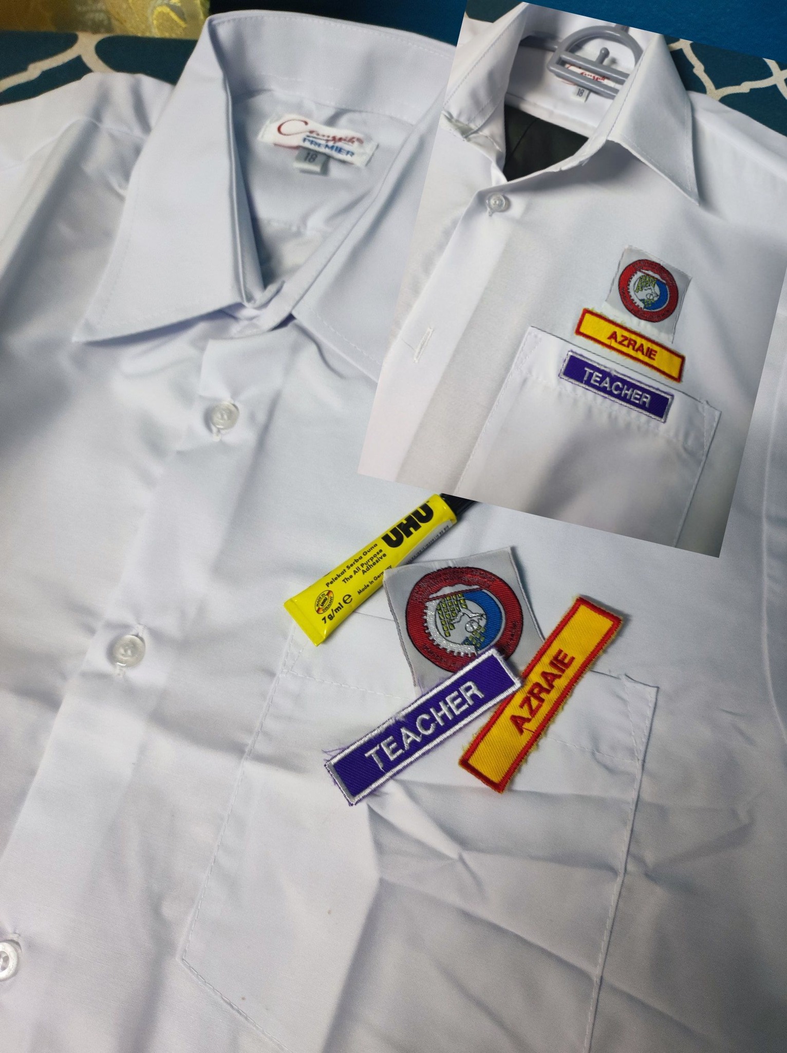tampal lencana sekolah
