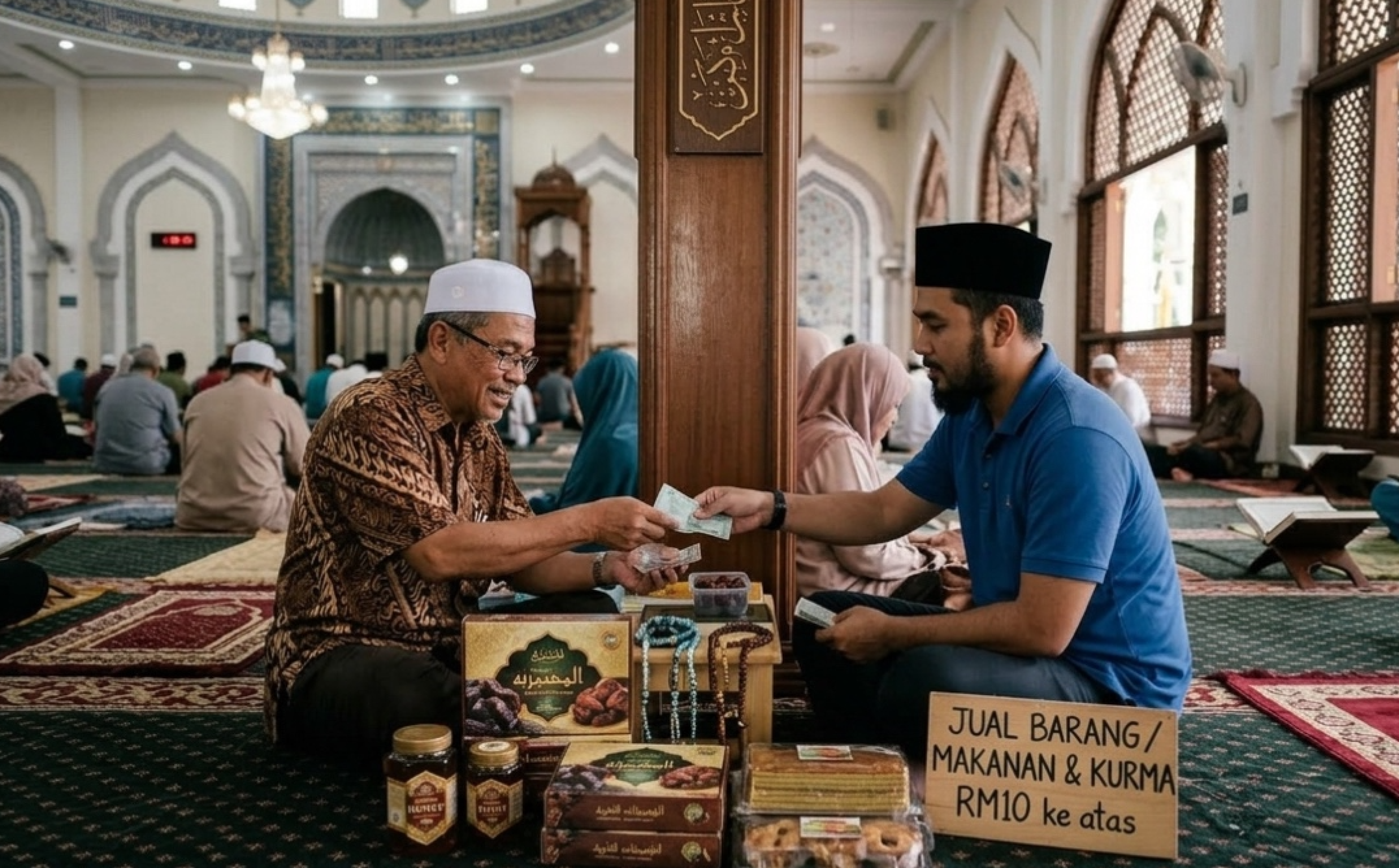 berniaga dalam masjid 