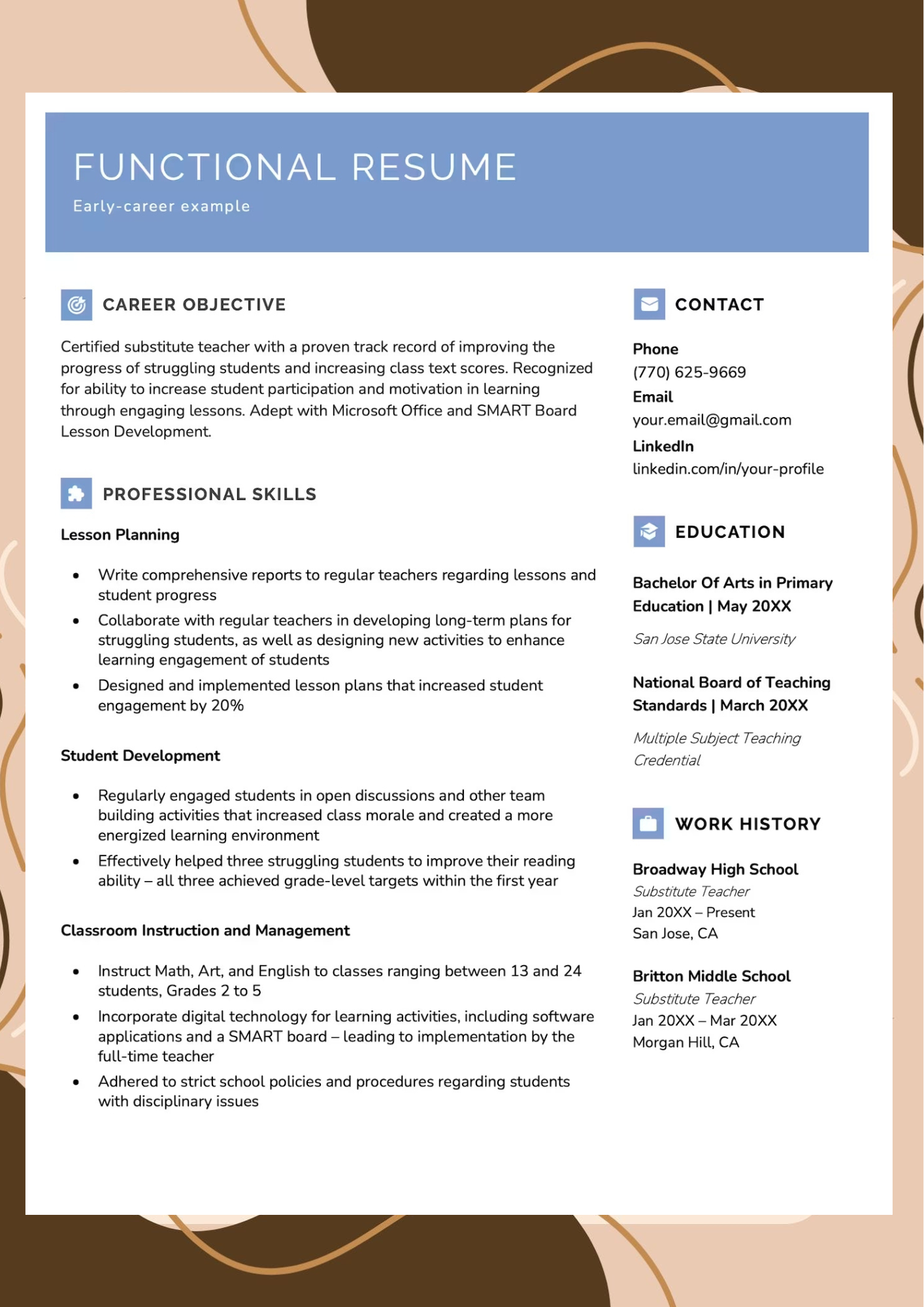 template resume