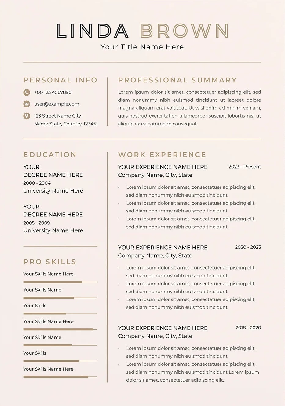 template resume