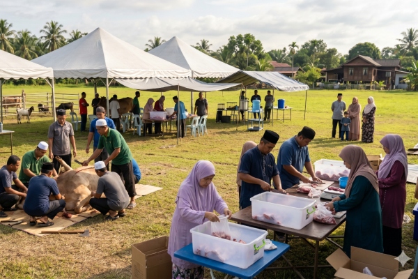 pembahagian daging korban