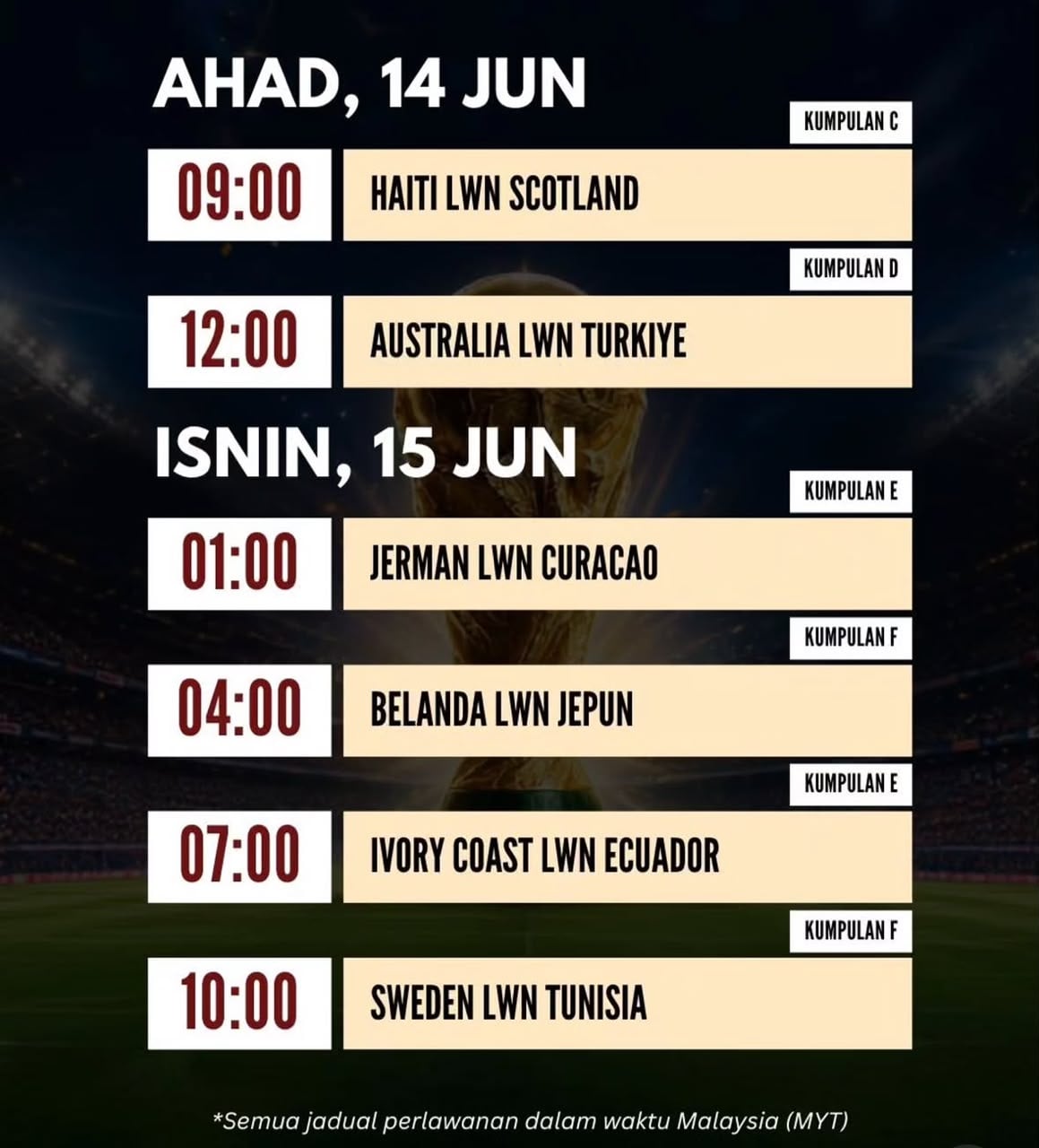 JADUAL PIALA DUNIA 2026