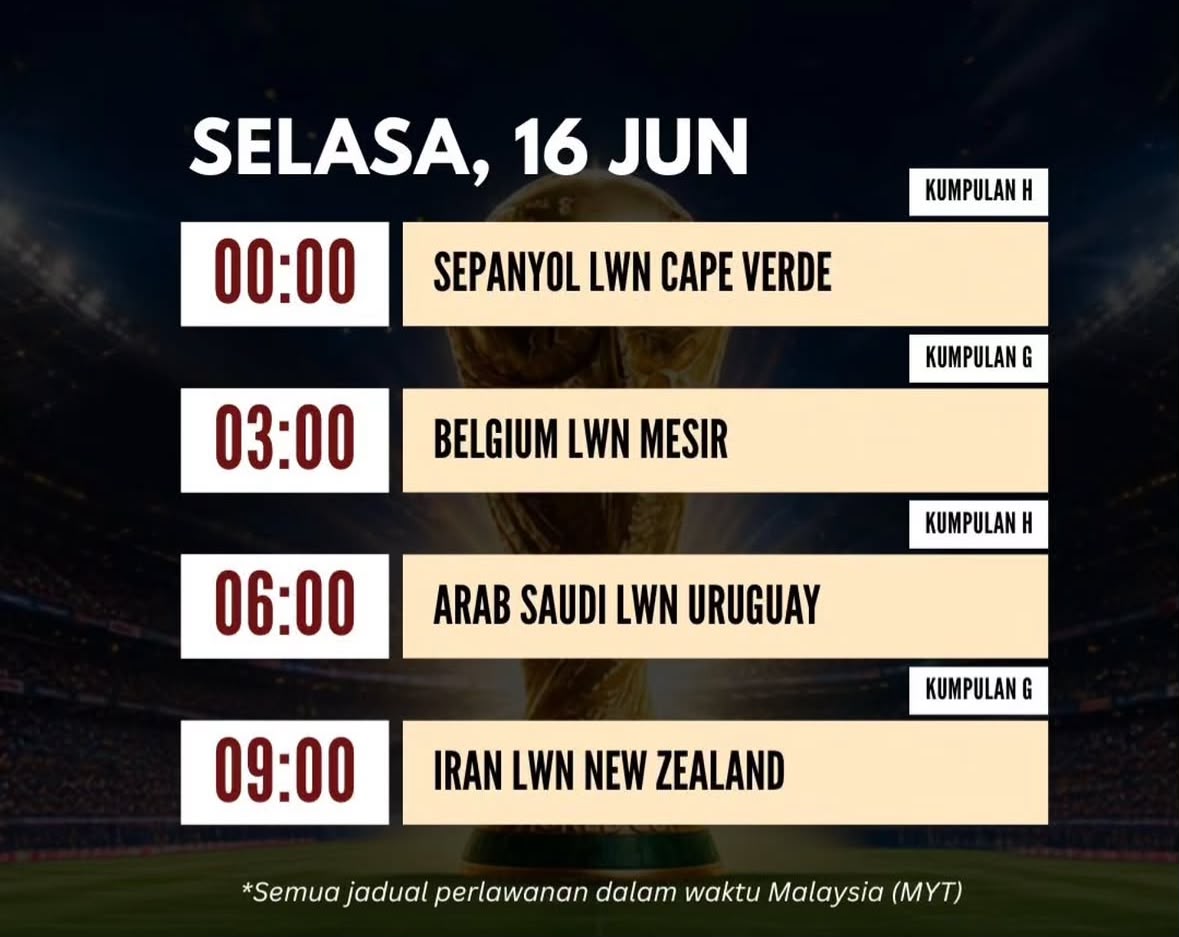 JADUAL PIALA DUNIA 2026